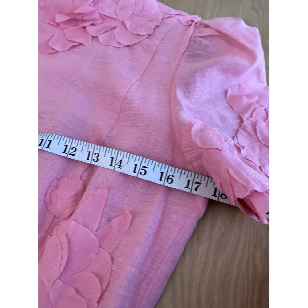 NWT Antonio Melani Dress 6 Pink Fit & Flare Formal Party Linen MSRP $299 Floral - Picture 9 of 9
